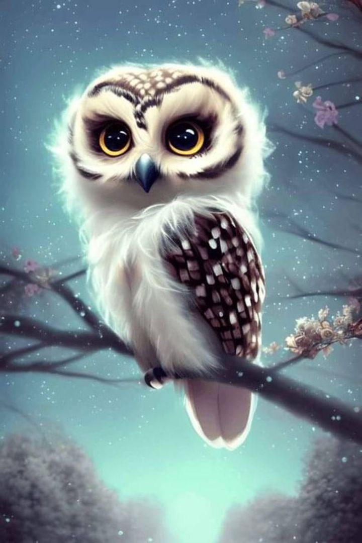 Fluffy Owl Four [4] Baseplates Pixelhobby Mini - mosaic Art kit image 0